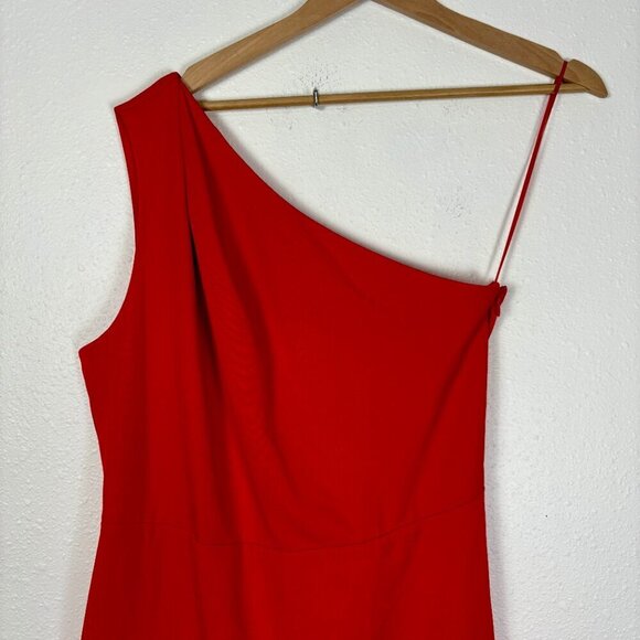 Sam Edelman NWT Cady One Shoulder Red Tiered Maxi Dress Size: 14 - Picture 3 of 11